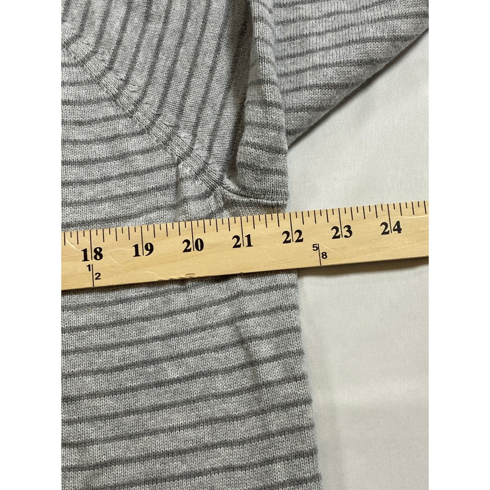 Vineyard Vines Striped‎ Quarter Zip Sweater Mens Large Gray Cotton Pullover - Picture 8 of 8